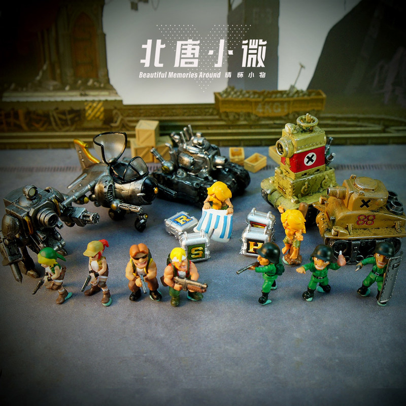 Model Kit Metal Slug - Beitang Xiaowei 1/64 スケールメタルスラッグ合金アクションフィギュアミニチュアモデルコレクションディスプレイ用大人のコレクター向け