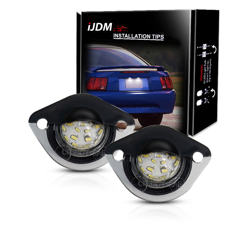 Model Kit Mustang - フォードマスタング用ホワイトLEDライセンスプレートライト,1994-1995-1996-1997-1998-1999-2000-2001-2002個