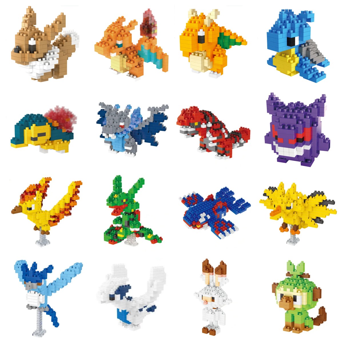 Model Kit Rayquaza - ポケモン小さなブロック Nanoblock リザードン ギャラドス グラードン レックウザ