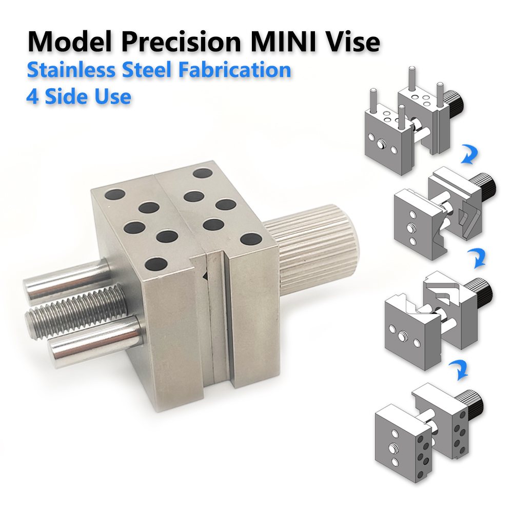 Model Kit Vise - ステンレス鋼精密小型万力ハンドヘルドベンチクランプ 4 面使用広範囲の形状 DIY モデルクランプツール