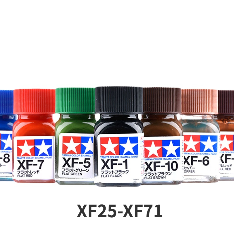 Tamiya Model Paint Set - タミヤエナメルペイント,フラットカラー,XF25-XF71, 10ml