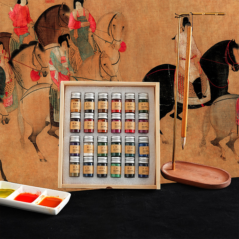 24 色中国絵画鉱物顔料セット豊富な色高彩度壁画細かい筆致絵 - Model Kit Acrylic Paint のレビューと価格