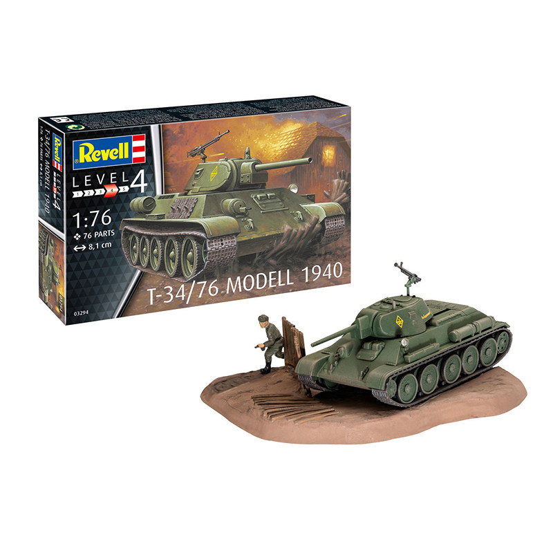 Revell 03294 1/76 ソビエト T-34/76 - Model Kit Revell のレビューと価格
