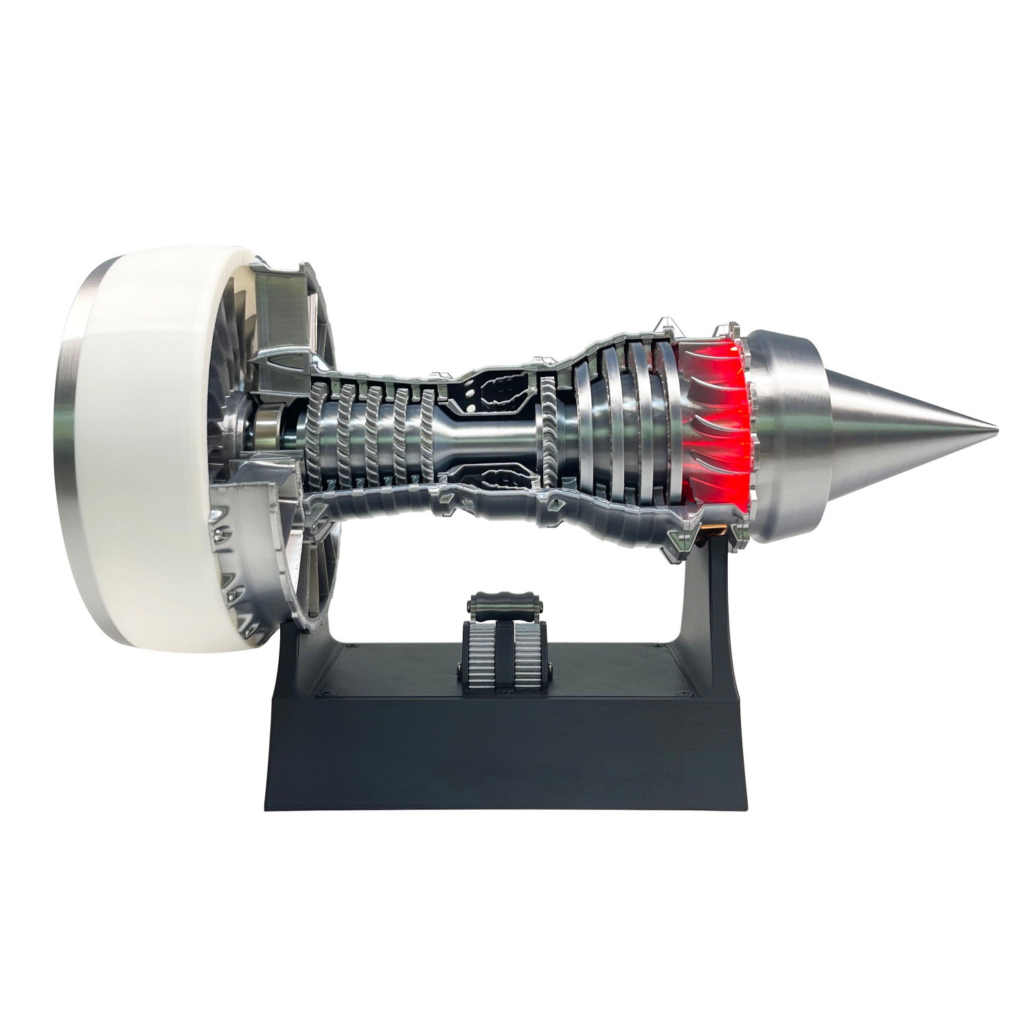 3Dプリントされたタービンエンジンモデル - LEDライト付 - Model Kit Jet Engine のレビューと価格