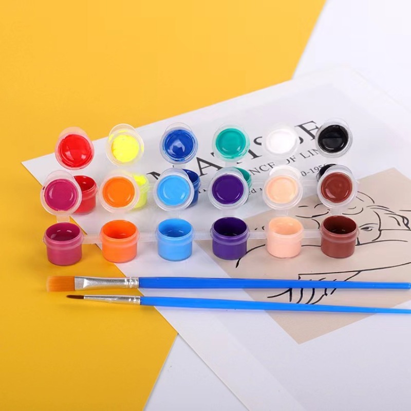 12/24 個ペイントブラシセットアートラウンドフラットヘア - Model Kit Acrylic Paint のレビューと価格