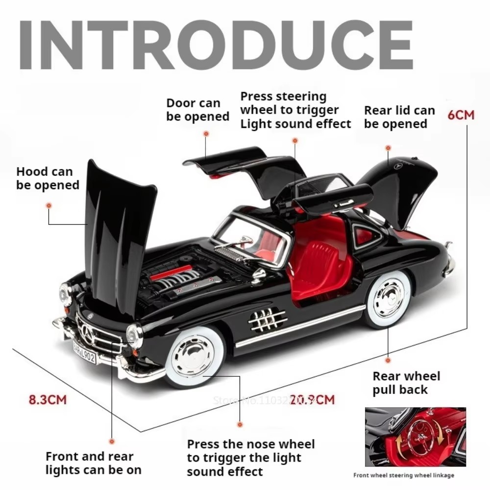 1:24 300SL W140 合金モデルおもちゃダイキャス - Model Kit Mustang のレビューと価格
