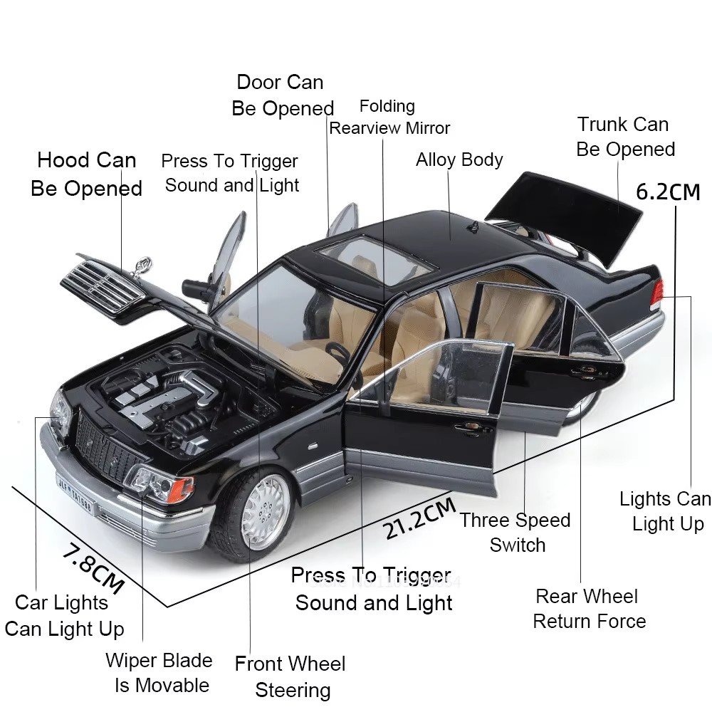 1:24 300SL W140 合金モデルおもちゃダイキャス - Model Kit Mustang のレビューと価格