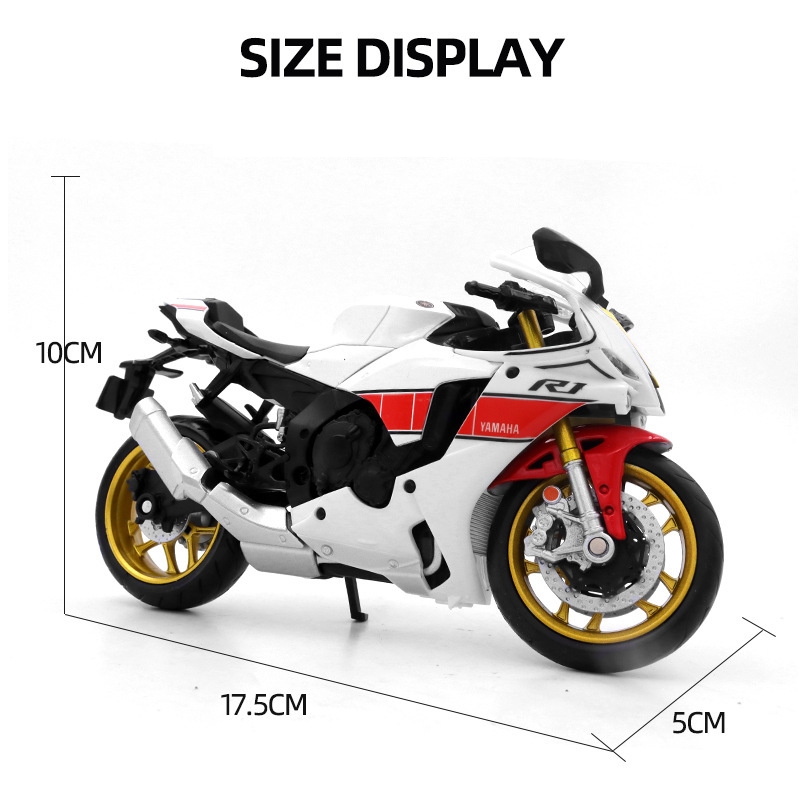子供のためのミニオートバイのおもちゃ,メタルモデル1:12, - Model Kit Yamaha のレビューと価格