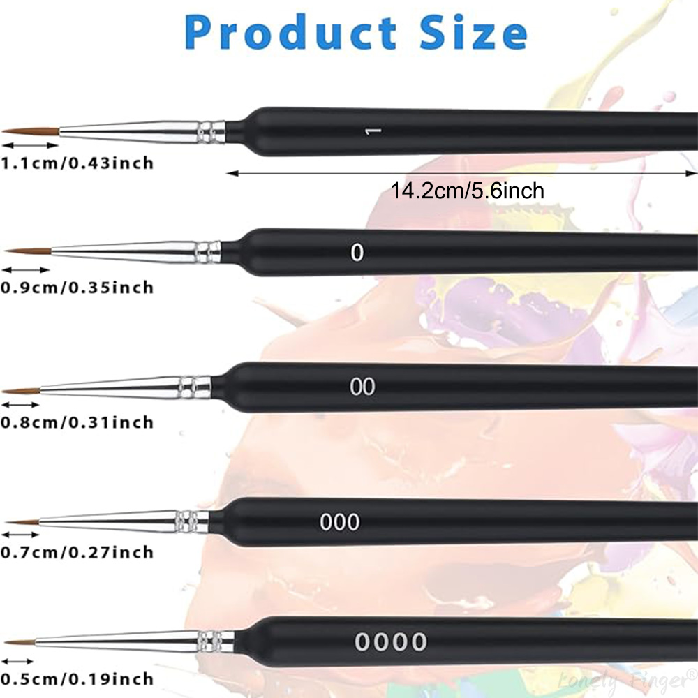 5/11本ペイントブラシセット、アーティスト用ファインディテ - Model Kit Acrylic Paint のレビューと価格
