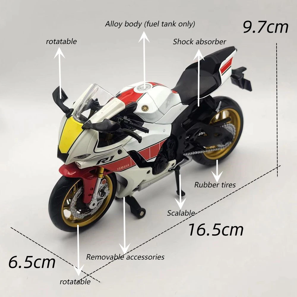 ヤマハ-合金モーターサイクルおもちゃモデル,ダイキャスト,シ - Model Kit Yamaha のレビューと価格