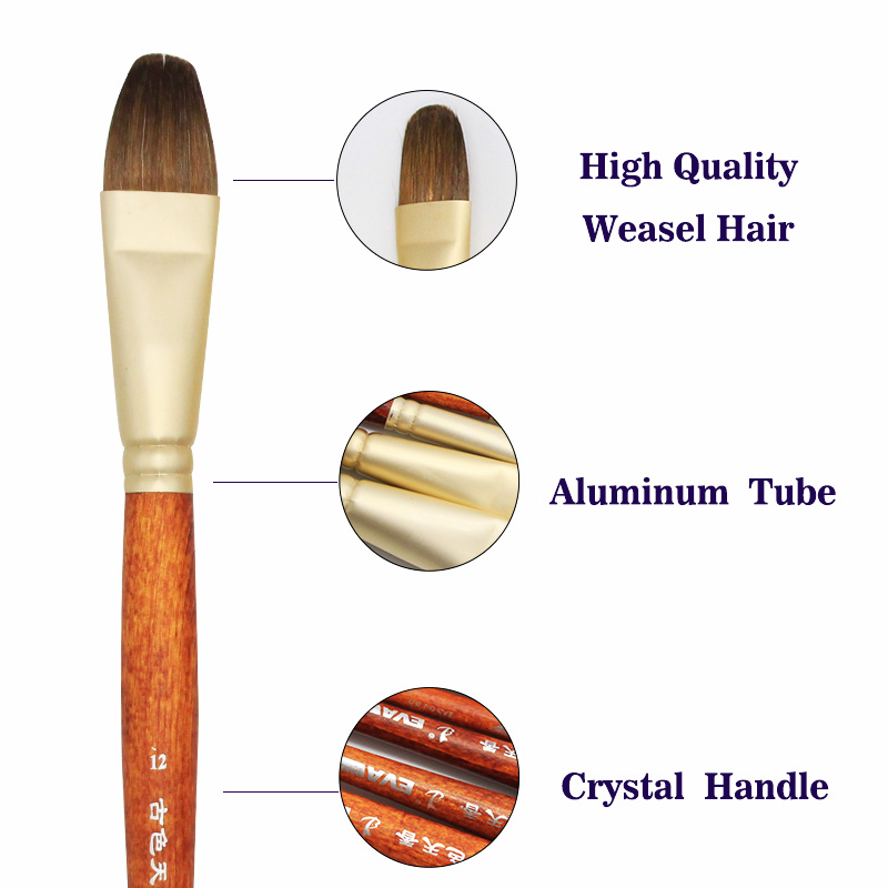 高品質のイタチの絵筆,6個セット,水彩ペン,アクリル絵の具, - Model Kit Acrylic Paint のレビューと価格