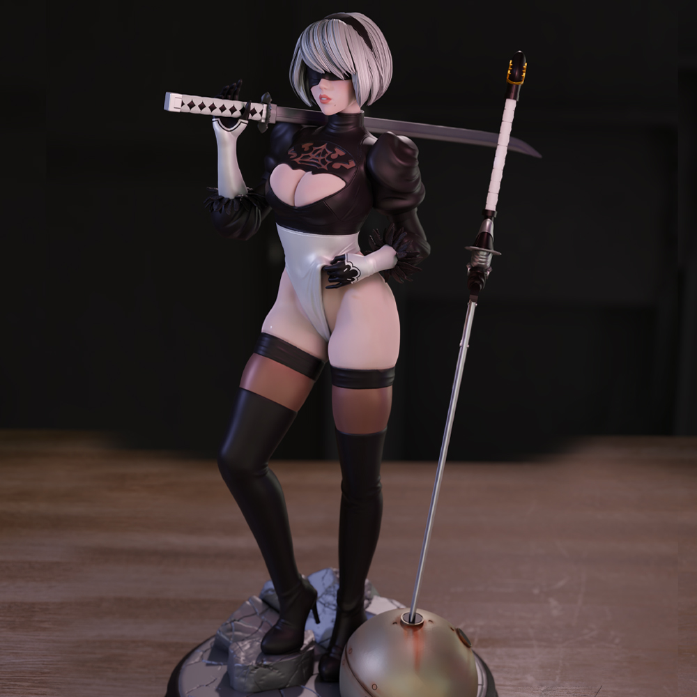 ミニチュアスタチュー,3Dプリント,未塗装のおもちゃ,Nie - Model Kit Nier Automata のレビューと価格